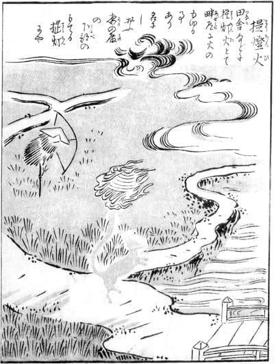 提灯火（鳥山石燕・火の妖怪）